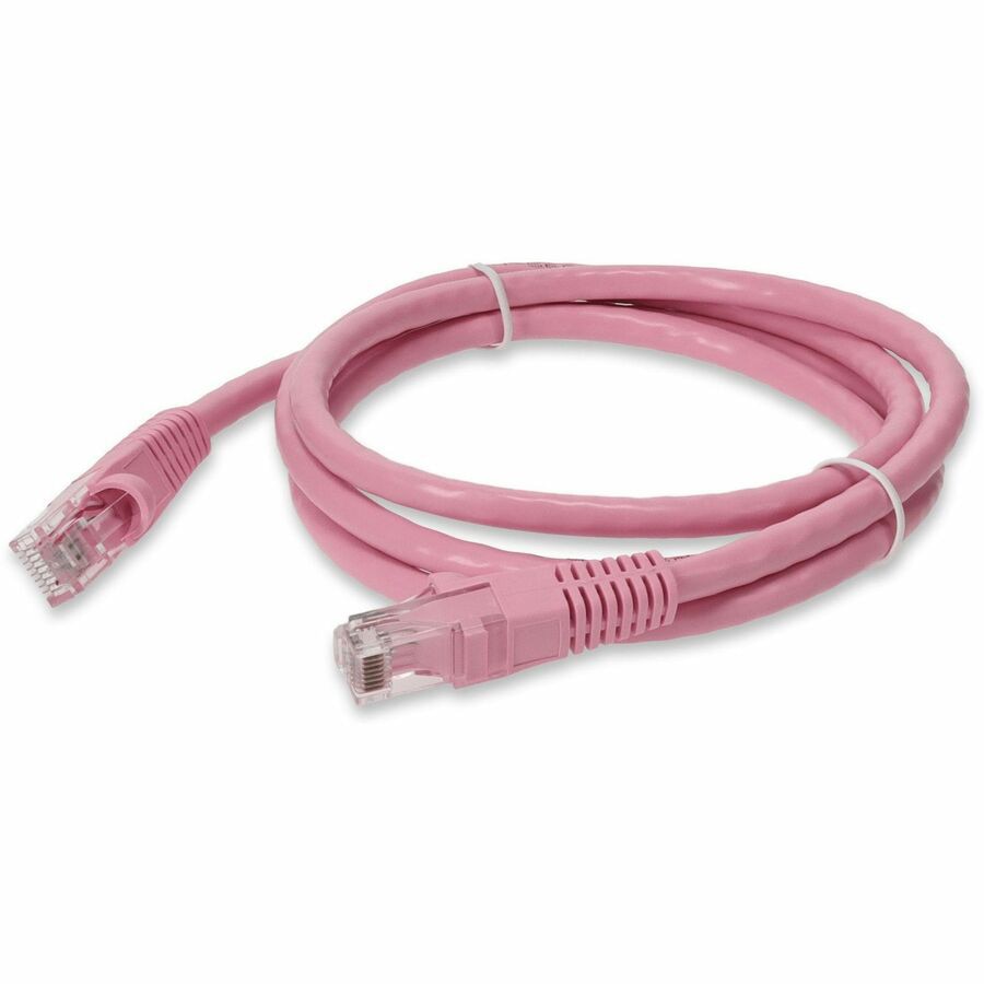 Proline 10ft Pink CAT 6 PVC Ethernet Cable Snagless Easy Clear Boot TAA RJ-45 M/M