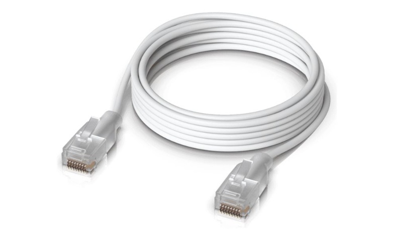 Lot 24 Câbles Patch Nano-Fin Ubiquiti 0,15 M Cat6 Blanc – Etherlighting™ Compatible Pro Max