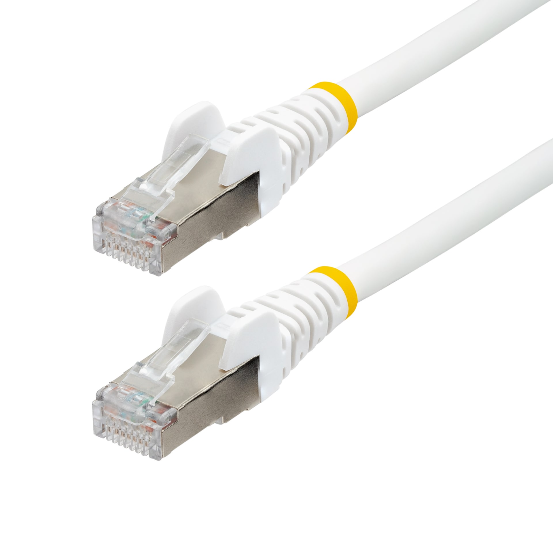 StarTech.com 50ft White CAT6a Ethernet Cable, Snagless RJ45, 10G, 100W PoE, S/FTP, 500MHz, 27AWG Pure Bare Copper, LSZH