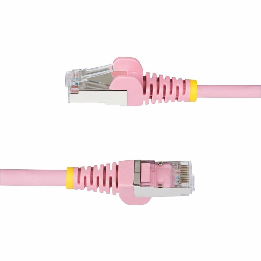 StarTech.com 1ft Pink CAT6a Ethernet Cable, Snagless RJ45, 10G, 100W PoE, S