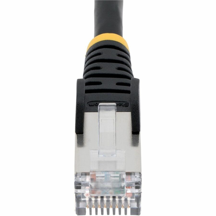 Main image 1 for StarTech.com 50ft Black CAT6a Ethernet Cable, Snagless RJ45, 10G, 100W PoE, S/FTP, 500MHz, 27AWG Pure Bare Copper, LSZH