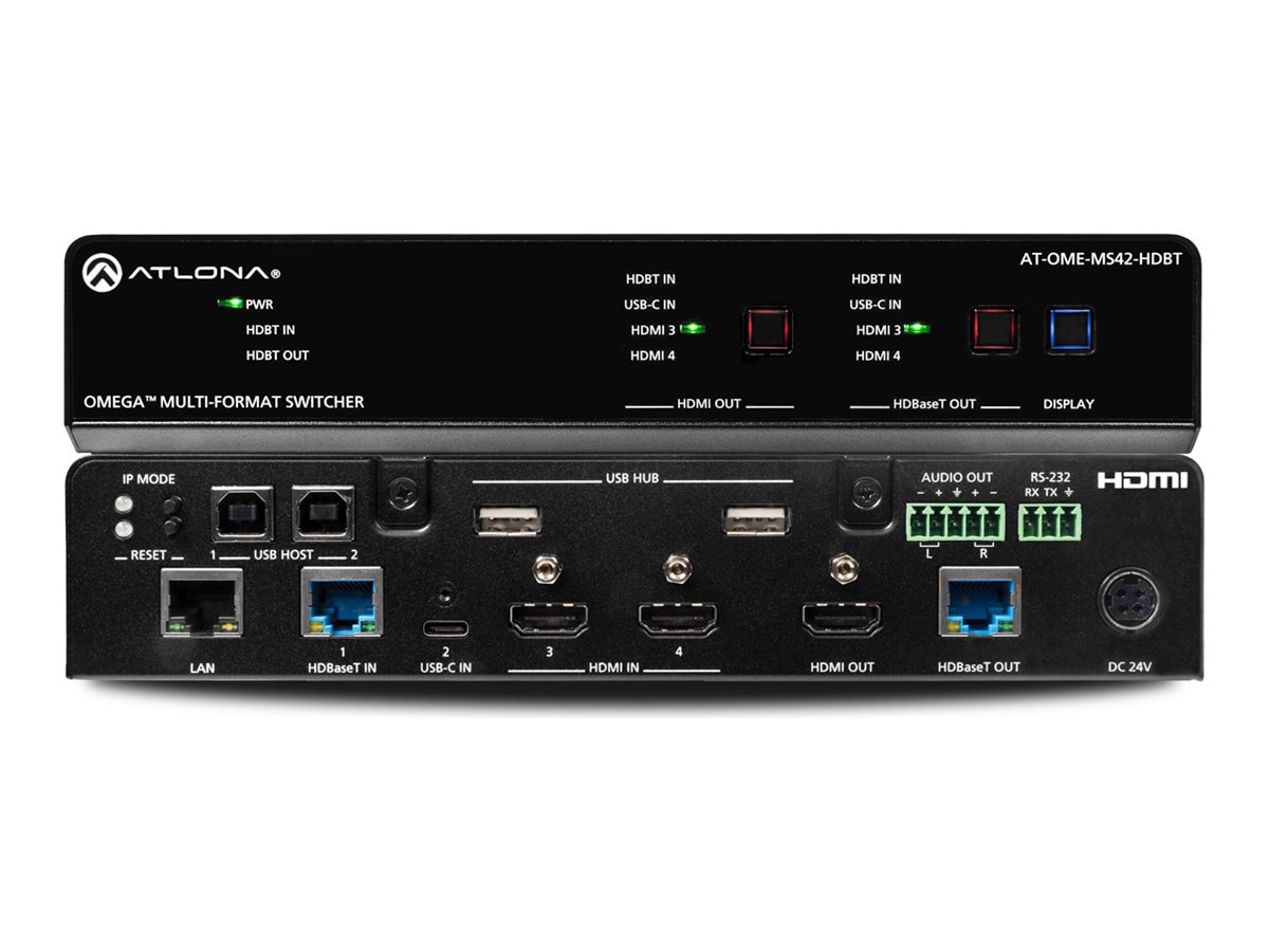 Atlona Omega AT-OME-MS42-HDBT 4x2 matrix switcher / audio disembedder / HDBaseT converter
