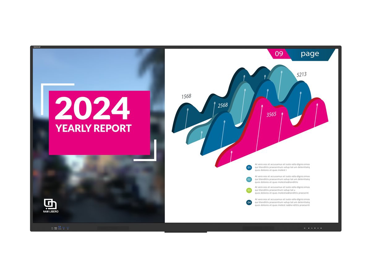 Avocor AVE-8650 E Series - 86" LED-backlit LCD display - 4K - for interacti