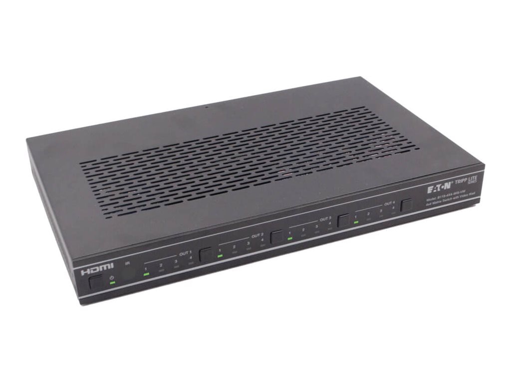 Eaton Tripp Lite series 4x4 HDMI Matrix Switch w Video Wall Controller 4K60Hz HDR 4:4:4 Multi-Resolution Support