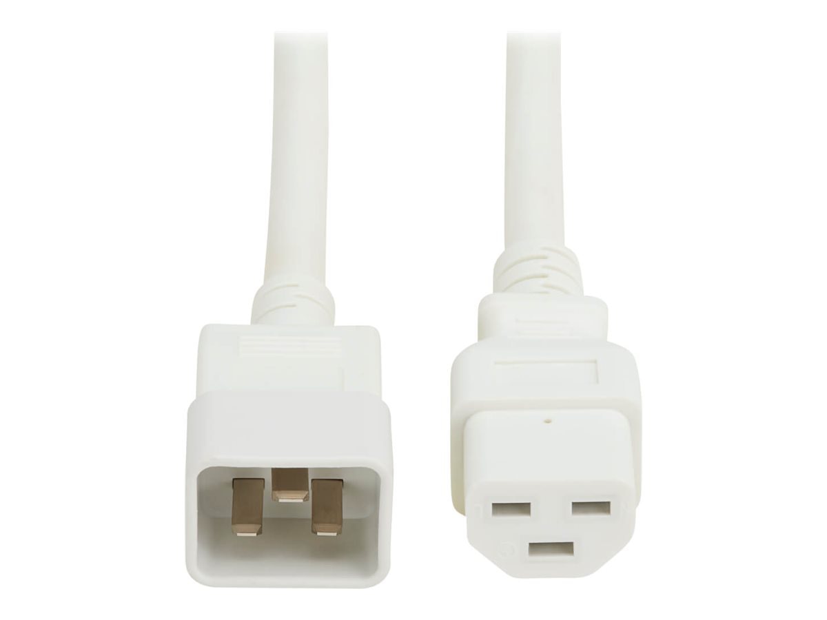 Eaton Tripp Lite Series Power Cord, C20 to C21 - Heavy-Duty, 20A, 250V, 12 AWG, 6 ft. (1.8 m), White
