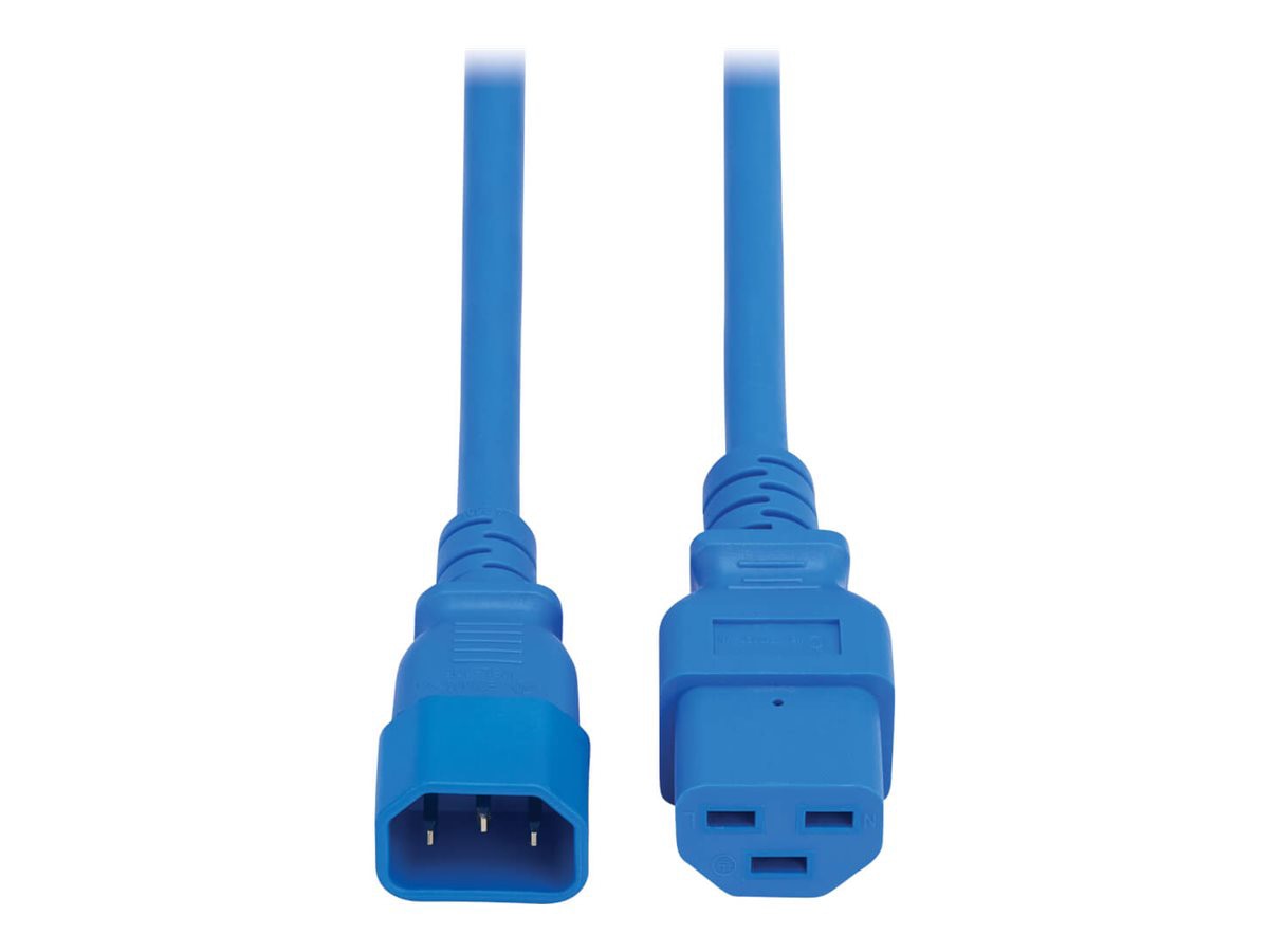 Eaton Tripp Lite Series Power Cord, C14 to C21 - Heavy-Duty, 15A, 250V, 14 AWG, 2 ft. (0.6 m), Blue