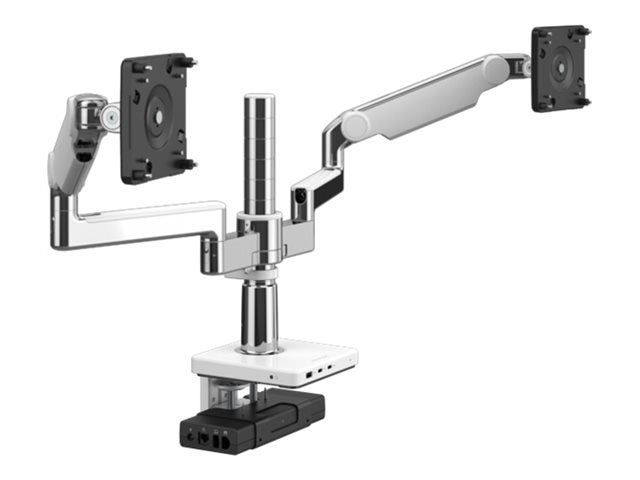 Humanscale M/FLEX M2.1 mounting kit - for 2 LCD displays - aluminum, white trim