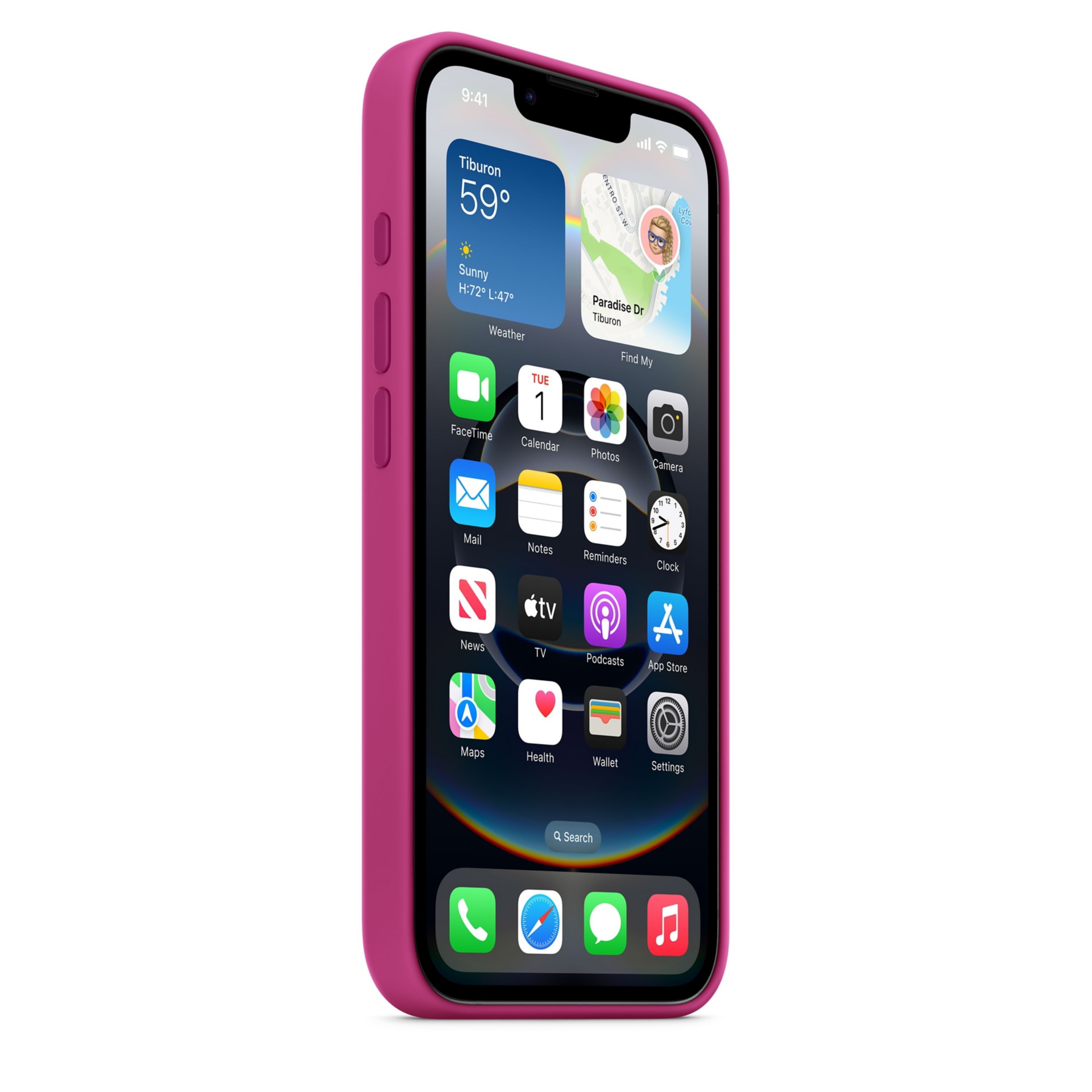 Thumbnail 3 of 3 for Apple Silicone Case - For iPhone 16e - Fuchsia