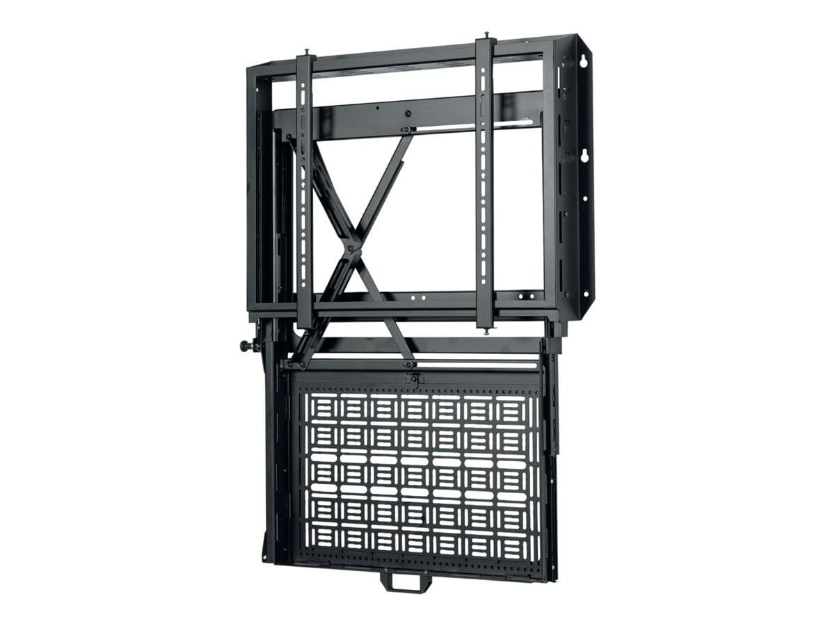 B-TECH BT7885 mounting kit - for flat panel - with pull-down AV storage tray - black