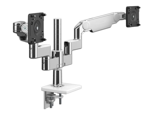 Humanscale M/FLEX M8.1 mounting kit - for 2 LCD displays - silver, gray trim