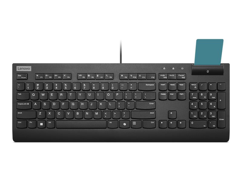 Lenovo Smartcard Wired Keyboard II – Full-Size, USB, Smartcard Reader, US E