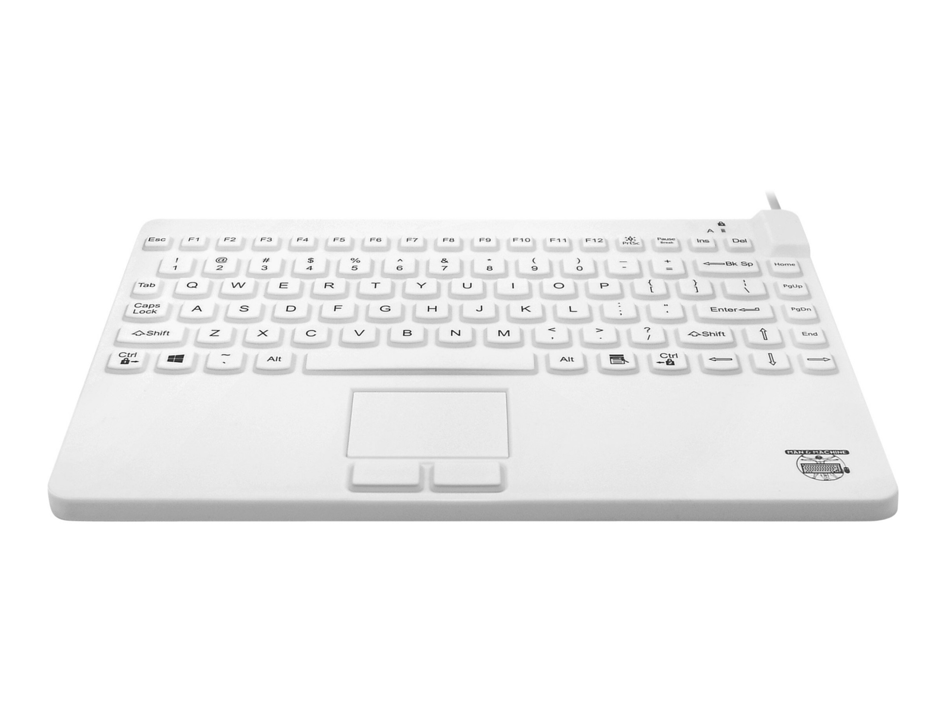 Man & Machine Slim Cool - MagFix - keyboard - hygienic white - TAA Complian
