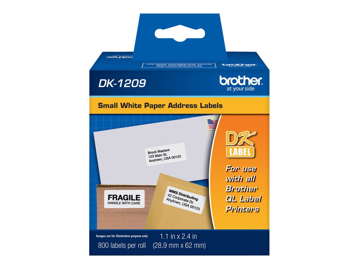 Brother DK-1209 - die cut labels - 800 label(s) - 28.9 x 62 mm