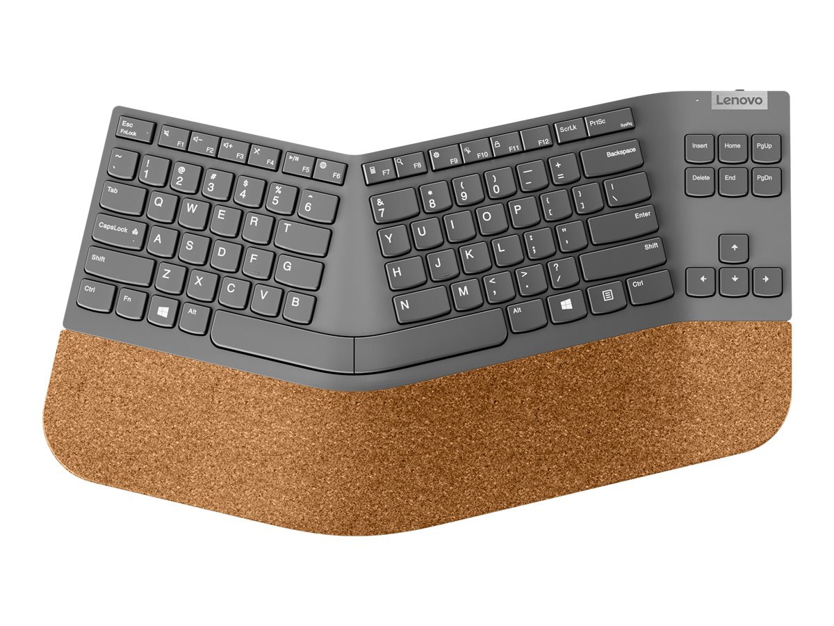 Lenovo Go Wireless Split Keyboard – Spanish, Ergonomic, Scissor Switch, Cor
