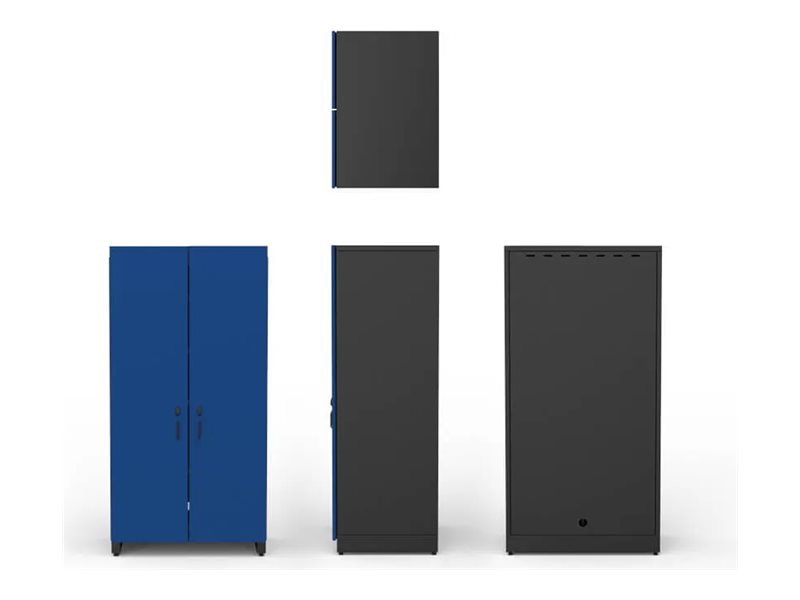 Spectrum Fab Lab SC48 - storage cabinet - 4 shelves - 2 doors - spectrum blue, black