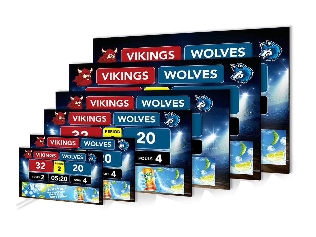 Planar SBI-22x12 Scoreboard Complete Series LED video wall - for digital signage