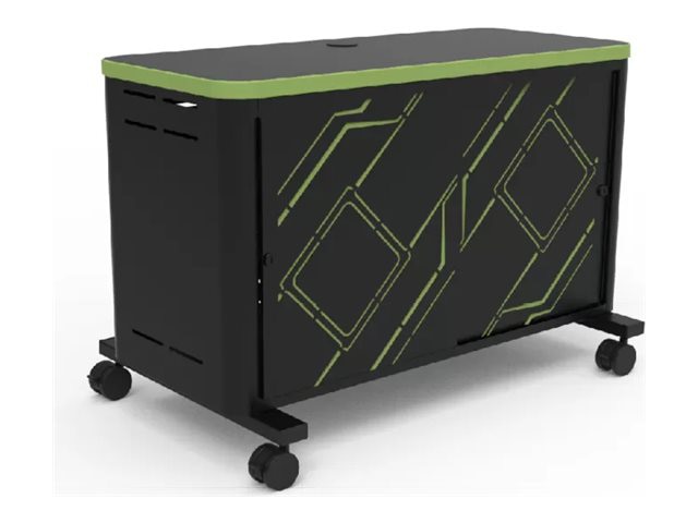 Spectrum Console Gaming Hub cart - for 3 game consoles / headphones - black