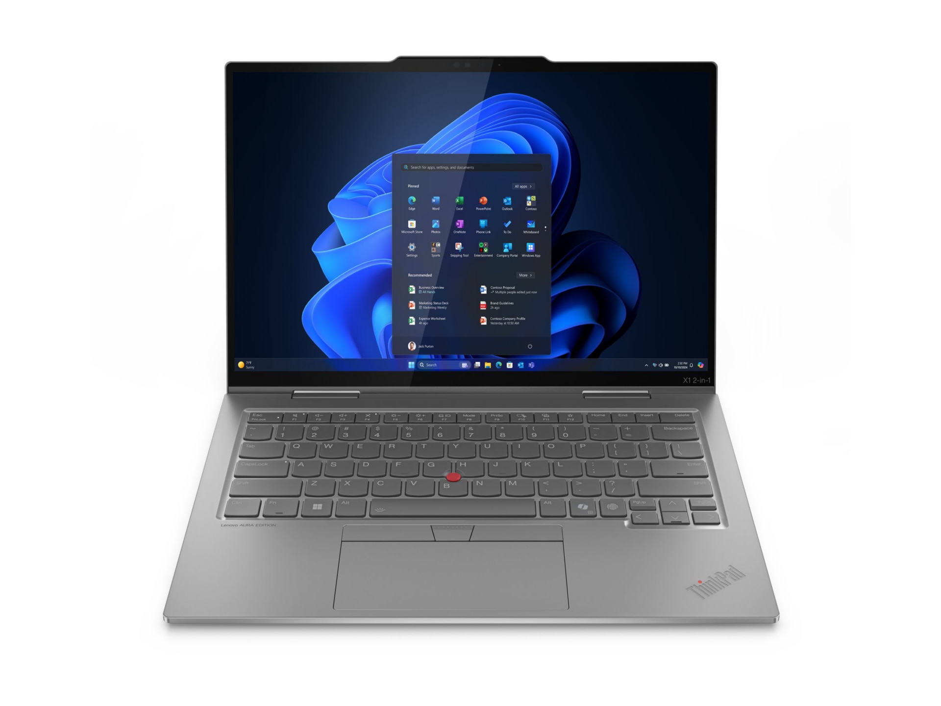 Thumbnail 2 of 15 for Lenovo ThinkPad X1 2-in-1 Gen 10 - 14" - Intel Core Ultra 7 - 268V - Intel Evo vPro Enterprise Platform - 32 GB RAM -