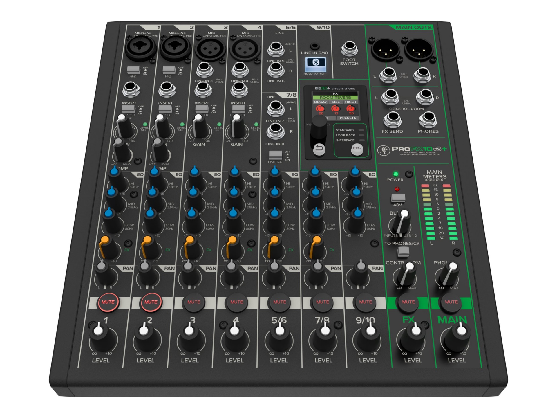 Mackie ProFXv3+ Series ProFX10v3+ analog mixer - 10-channel