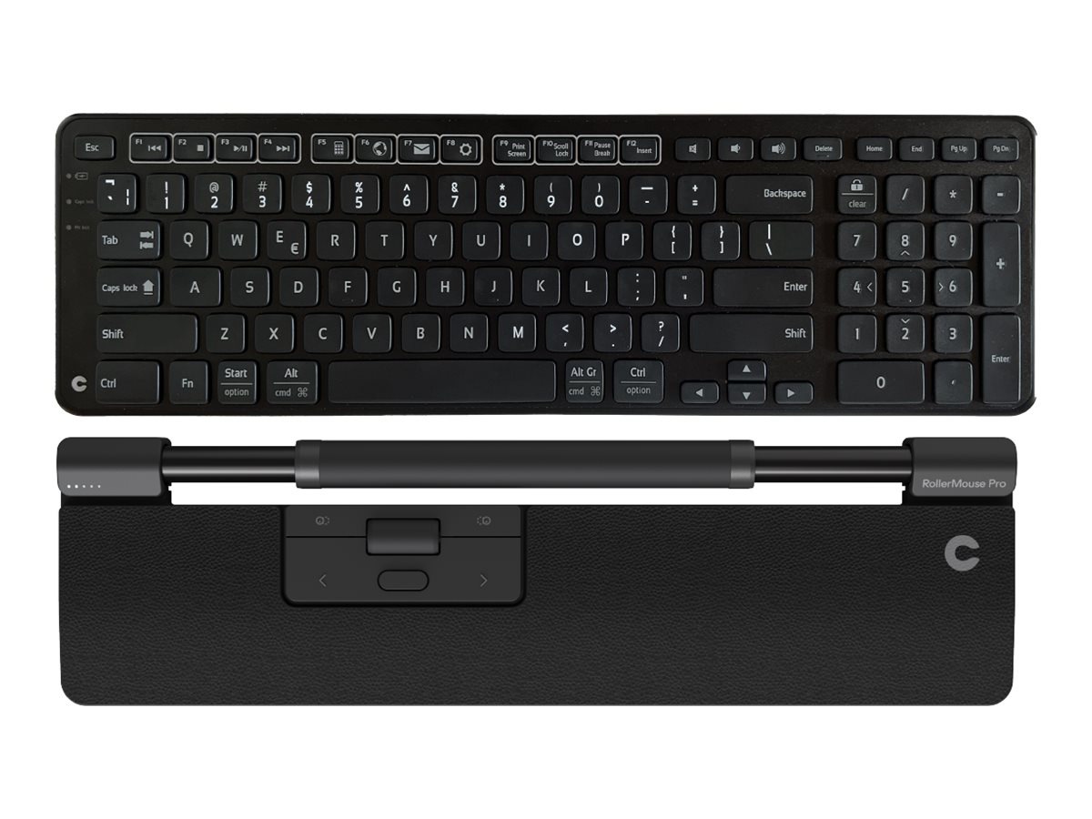 Contour RollerMouse Pro - centred mouse - slim - Bluetooth, USB-C - with Ba