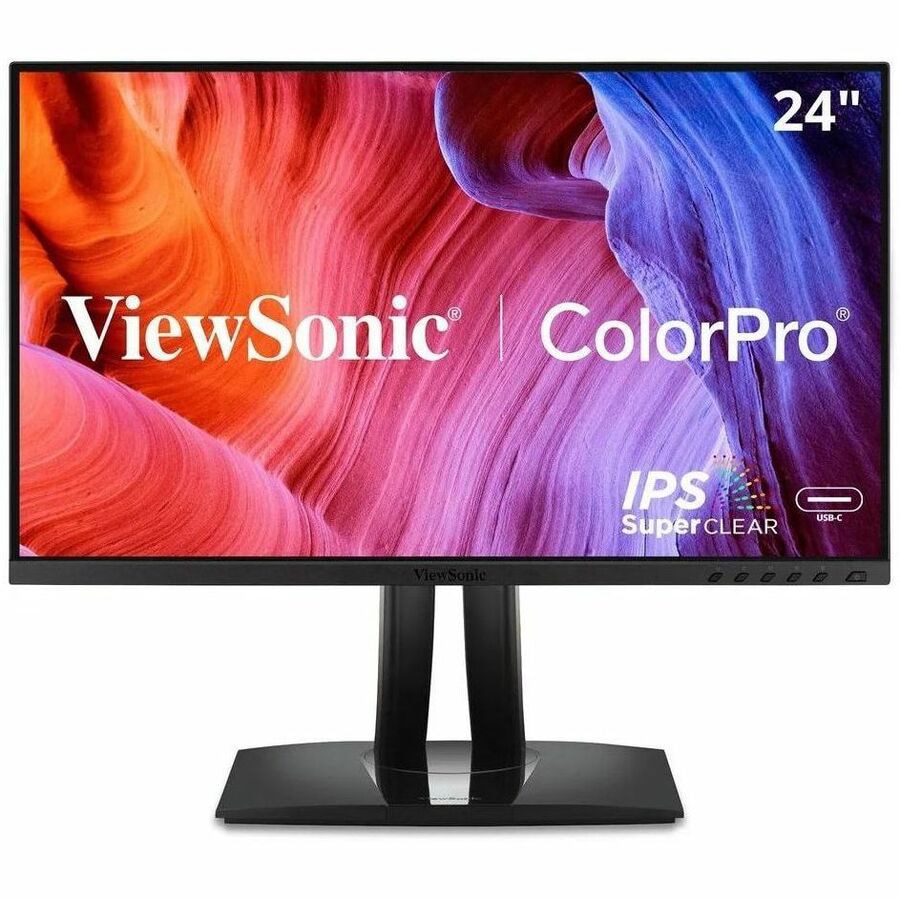 ViewSonic ColorPro VP2456a - 1080p Ergonomic IPS Monitor with Pantone Validated, 90W USB-C, HDMI, DP - 250 cd/m² - 24"