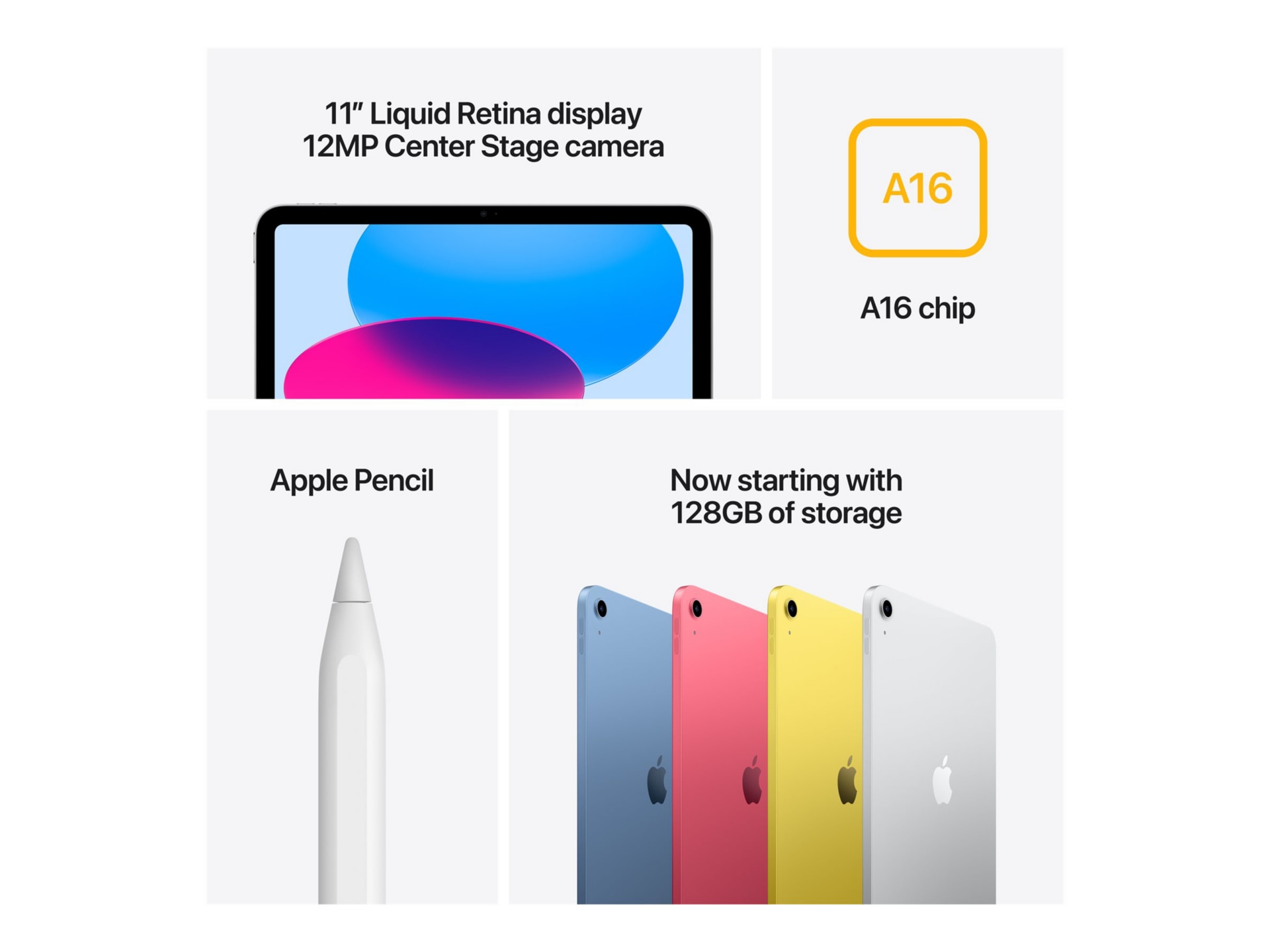 Apple iPad A16 Wi-Fi - tablet - 128 GB - 11