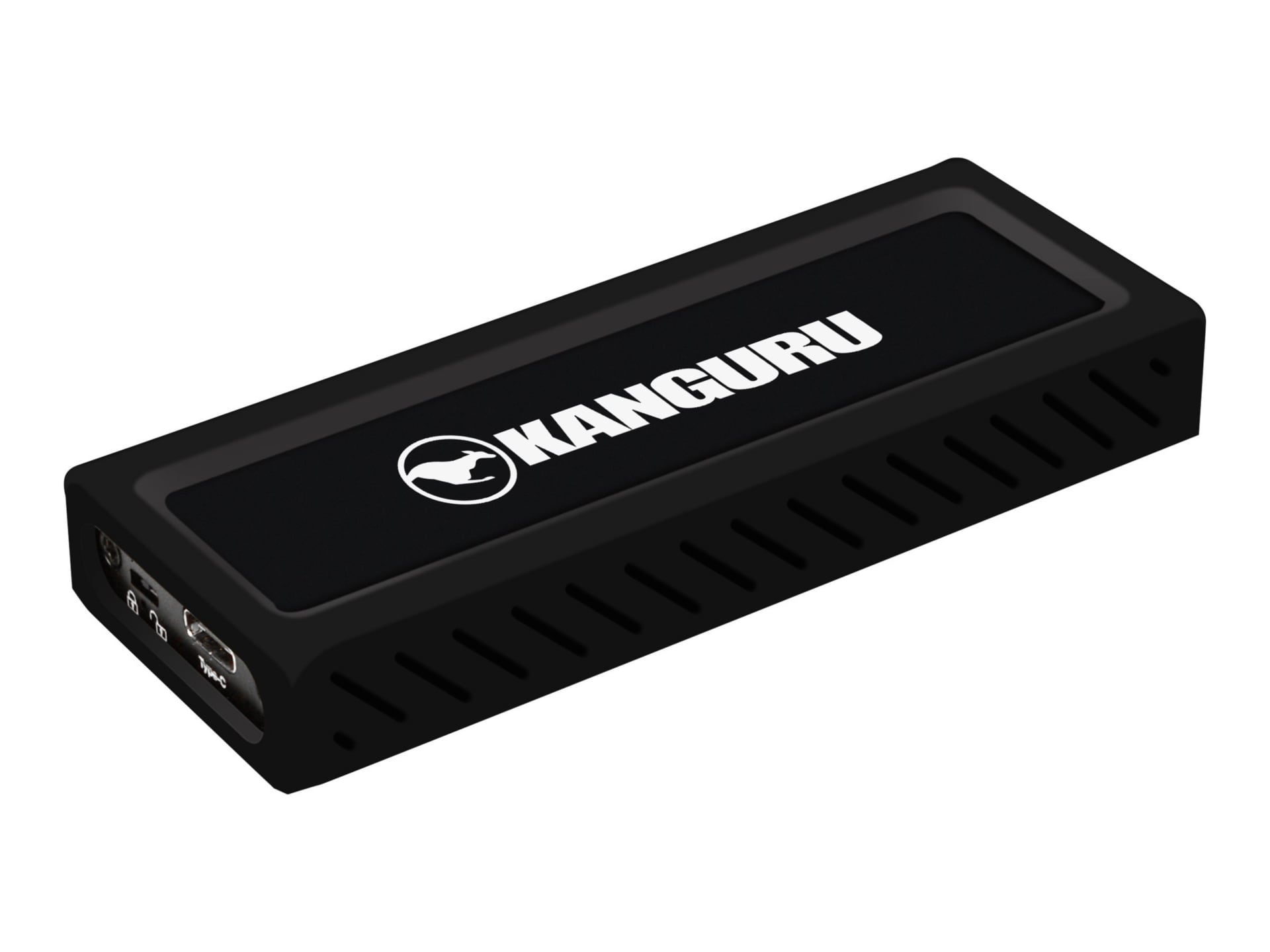 Kanguru UltraLock USB-C M.2 NVMe SSD with Physical Write Protect Switch and Secure Firmware - External Solid State Drive