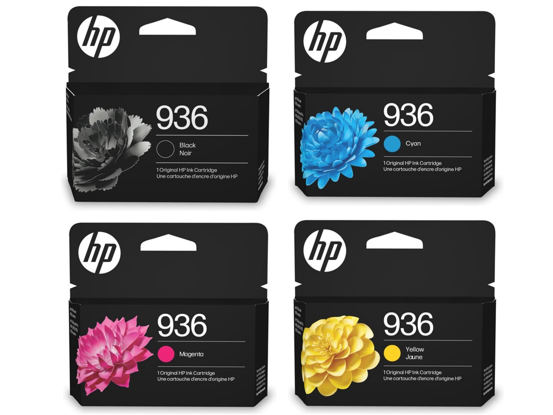 HP - 936 Black/Cyan/Yellow/Magenta  Standard Yield Original Ink Cartridge,