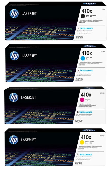 HP - 410X Black/Cyan/Magenta/Yellow High Yield Original LaserJet Toner Cart