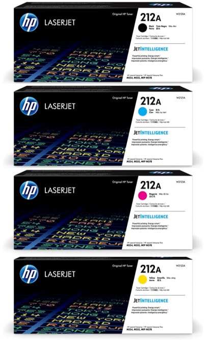 HP - 212A Black/Cyan/Magenta/Yellow Standard Yield Original LaserJet Toner