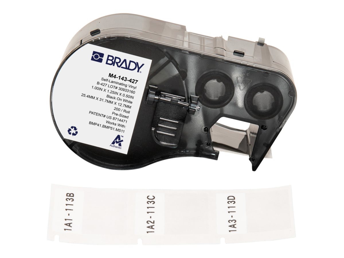 Brady B-427 - self-laminating labels - matte - 200 label(s) - 25.4 x 31.8 m