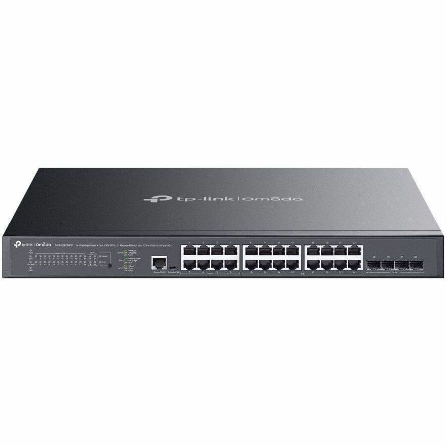 TP-Link 24-Port Gigabit and 4-Port 10GE SFP+ L2+ Managed Switch with 16-Por
