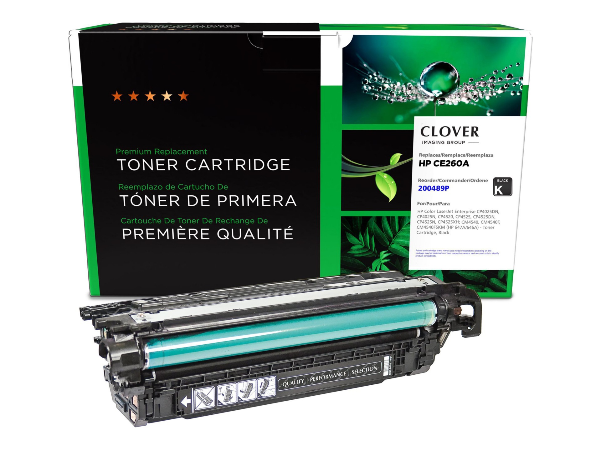 CLOVER REMAN TONER HP CE260A BLACK