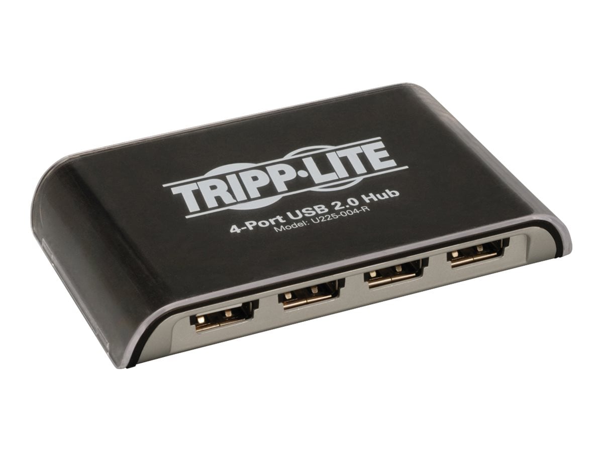 Tripp Lite 4-Port Desktop Hi-Speed USB 2.0 USB 1.1 Hub 480Mbps 4ft Cable - hub - 4 ports