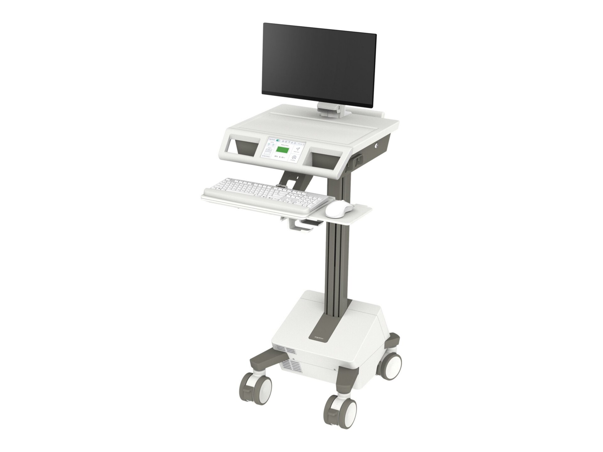 Ergotron Mosaic cart - Electric Lift - for LCD display / keyboard / mouse / CPU - DC power, US/CA/MX - TAA Compliant