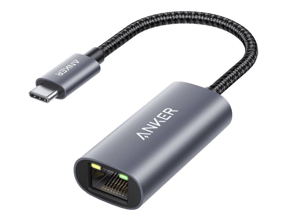 Anker USB-C to Ethernet Adapter – 1Gbps Speed – Ultra-Compact – Gray
