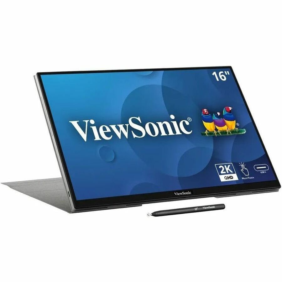 ViewSonic TD1656-2K - Portable 16:10 WQXGA IPS Touch Monitor with 65W USB C