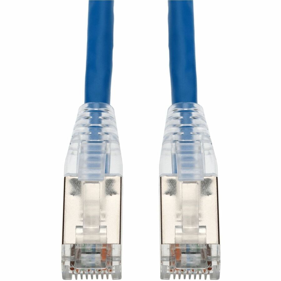 Proline 100ft Blue CAT 6A Shielded PVC Ethernet Cable Snagless Easy Clear Boot RJ-45 M/M