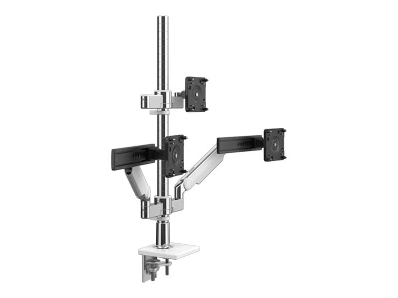 Humanscale M/FLEX M2.1 mounting kit - for 3 LCD displays - aluminum, white trim