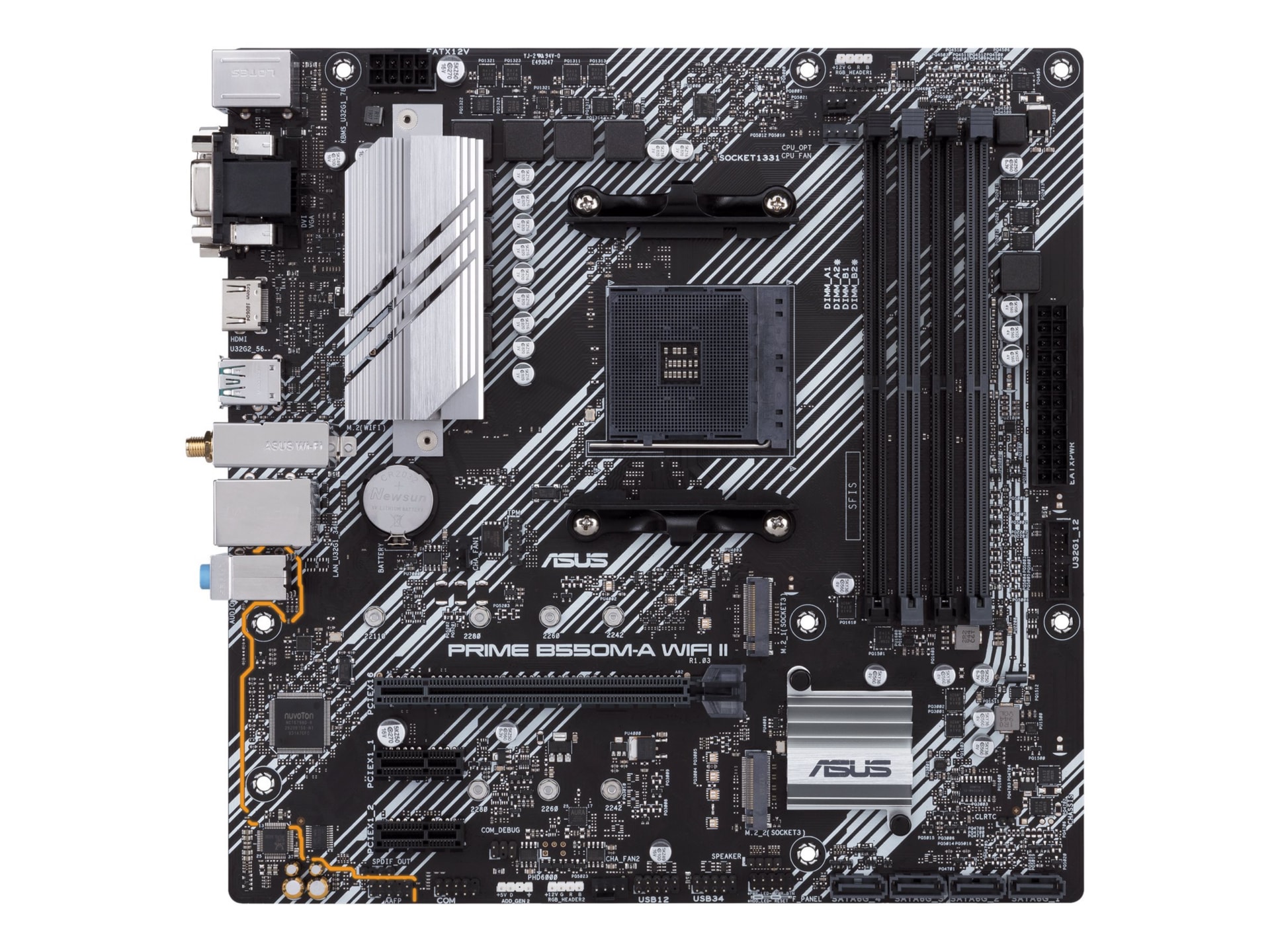 ASUS PRIME B550M-A WIFI II - motherboard - micro ATX - Socket AM4 - AMD B55