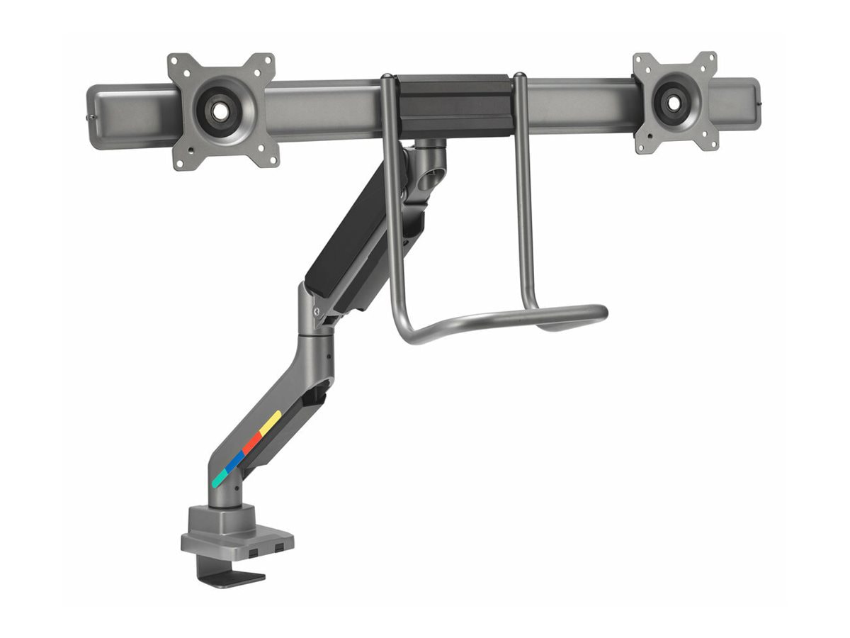 Kensington SmartFit mounting kit - adjustable arm - for 2 monitors - gas spring - space gray