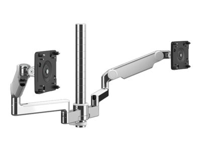 Humanscale M/FLEX M2.1 mounting kit - for 2 LCD displays - aluminum, white trim