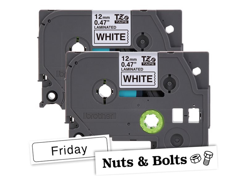 Brother TZe-2312PK - laminated tape - 2 cassette(s) - Roll (1.2 cm x 8 m)