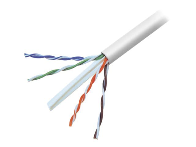 Belkin Cat5/Cat5e Bulk Cable, 1000ft, White, Solid, PVC, UTP, 1000'