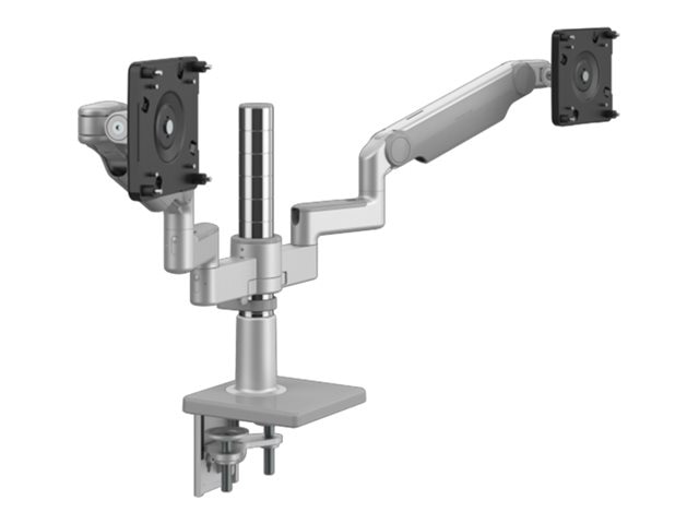 Humanscale M/FLEX M2.1 mounting kit - for 2 LCD displays - silver, gray trim
