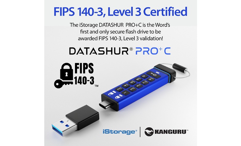 iStorage/Kanguru datAshur PRO+C FIPS 140-3 Level 3-Hardware