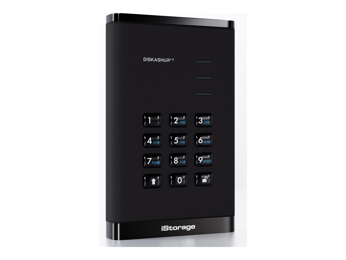 iStorage/Kanguru diskAshur³ SSD - AES 256-Bit Hardware Encrypted - PIN Authenticated - 1TB - TAA Compliant