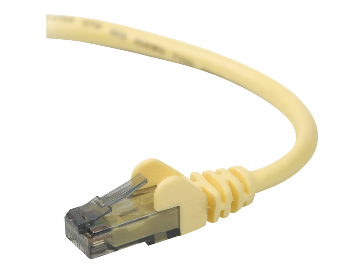 Belkin Cat6 6ft Yellow Ethernet Patch Cable, UTP, 24 AWG, Snagless, Molded, RJ45, M/M, 6'