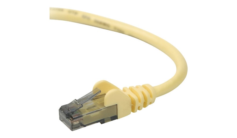 Belkin Cat6 6ft Yellow Ethernet Patch Cable, UTP, 24 AWG, Snagless, Molded, RJ45, M/M, 6'
