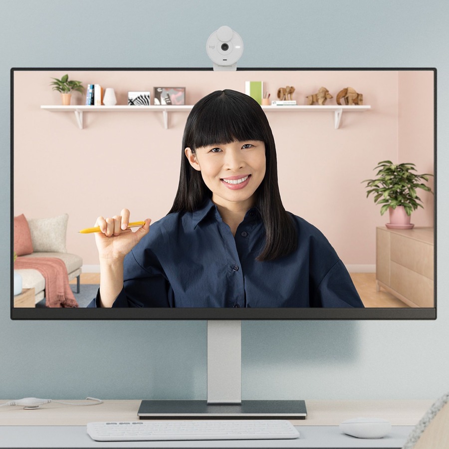 Thumbnail 3 of 9 for Logitech BRIO Webcam - 2 Megapixel - 30 fps - Off White - USB Type C - Retail